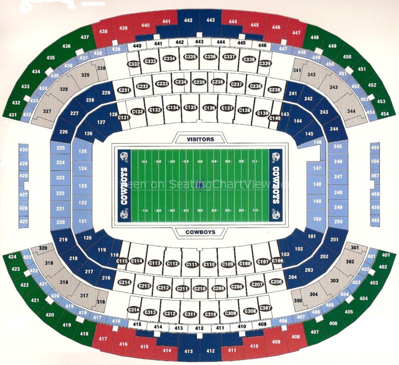 At T Stadium Cowboys Seating Chart